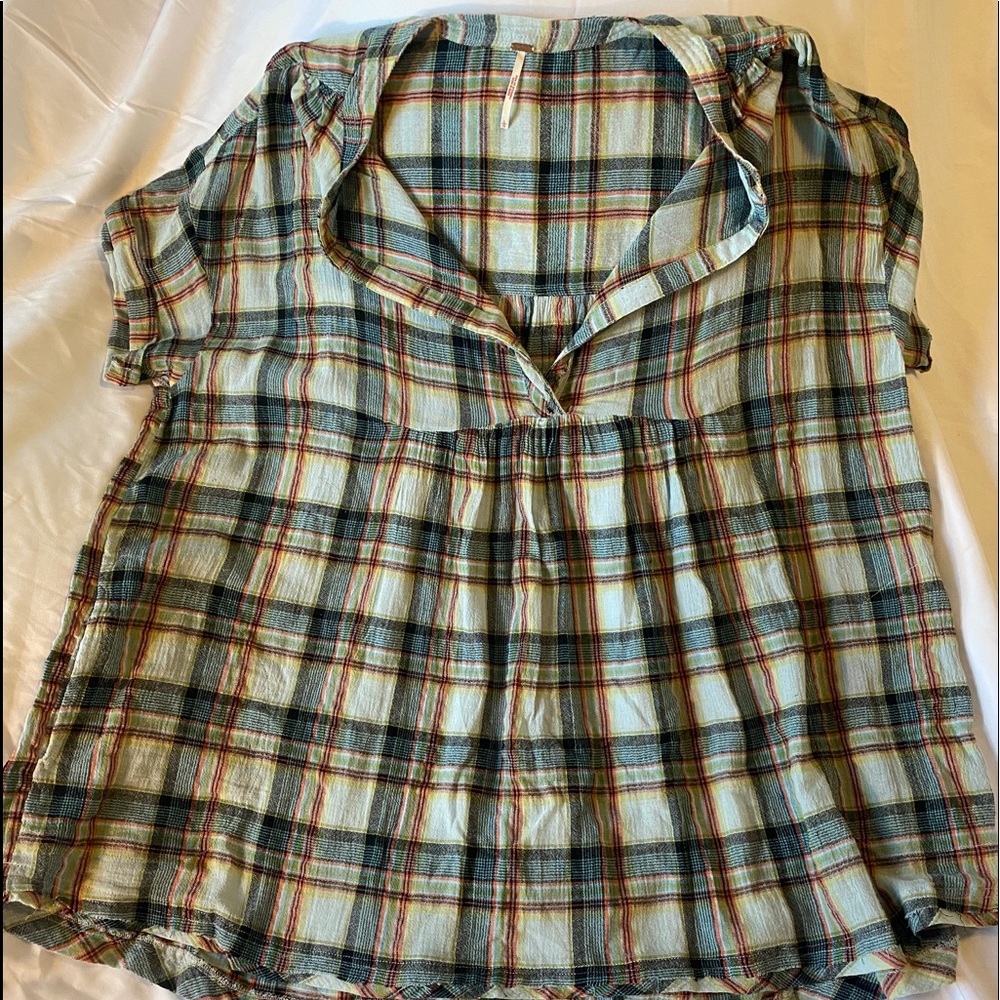 Free People plaid top